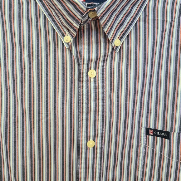 CHAPS Button Down Long Sleeve Shirt Multicolor Stripes Size XXL - Picture 3 of 6